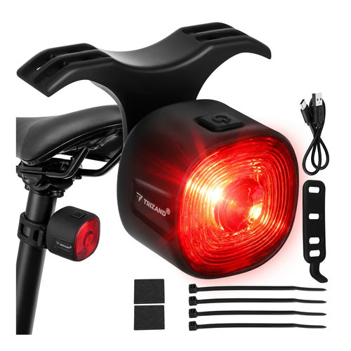 Stražnje svjetlo za bicikl – crveno LED, USB-C, 6 načina rada, IP66