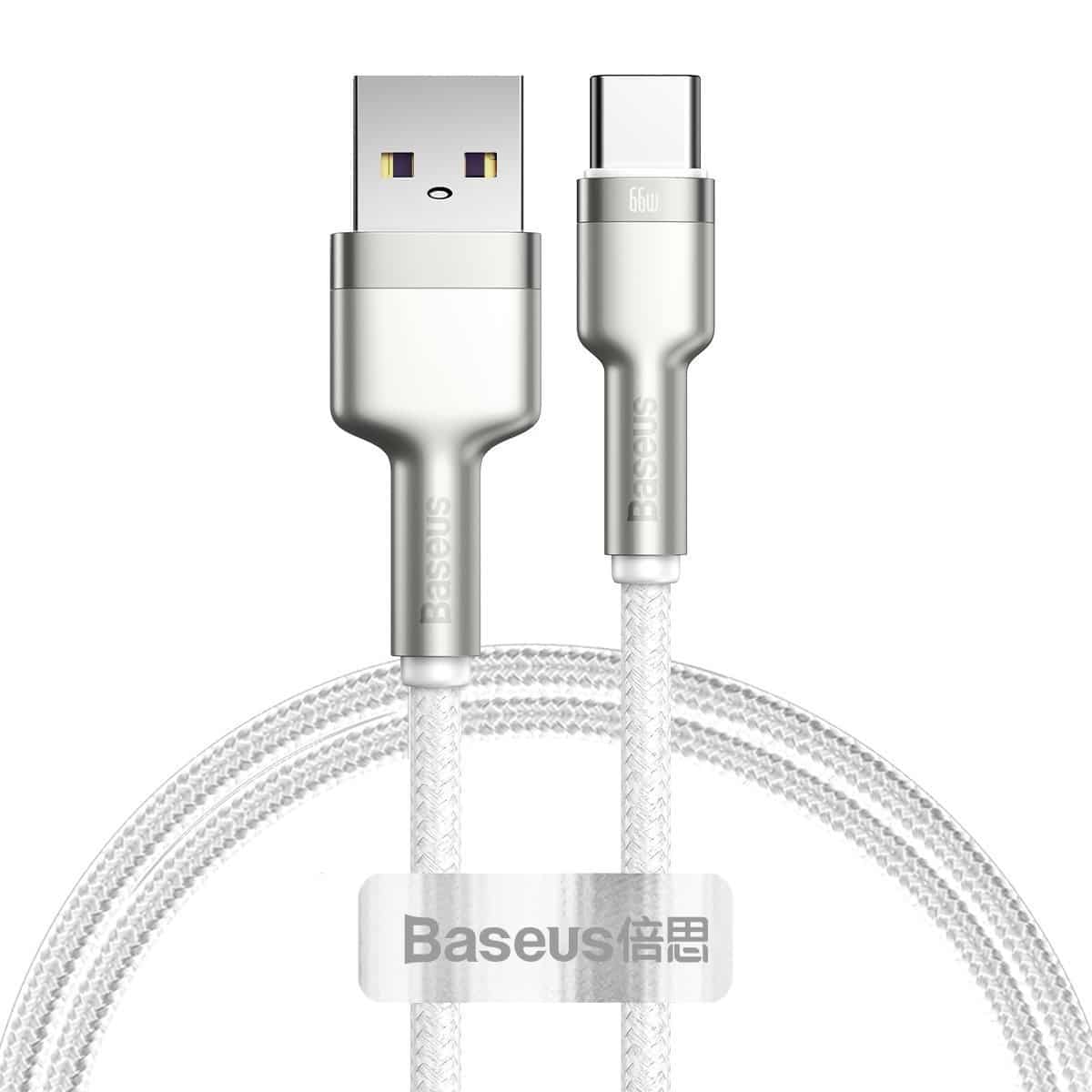 USB kabel za USB-C Baseus Cafule 66W 1m (bijeli)