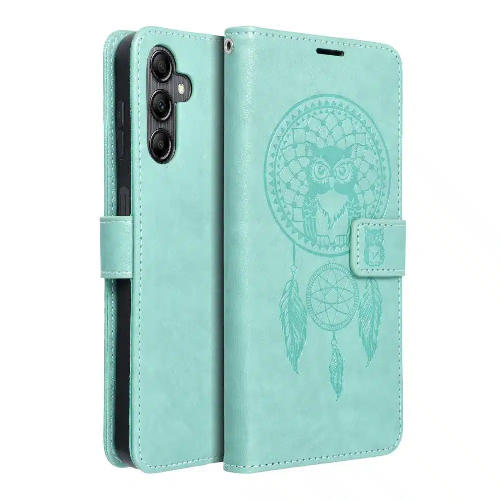 MEZZO Book case preklopna torbica za SAMSUNG GALAXY A14 4G / A14 5G dreamcatcher zelena