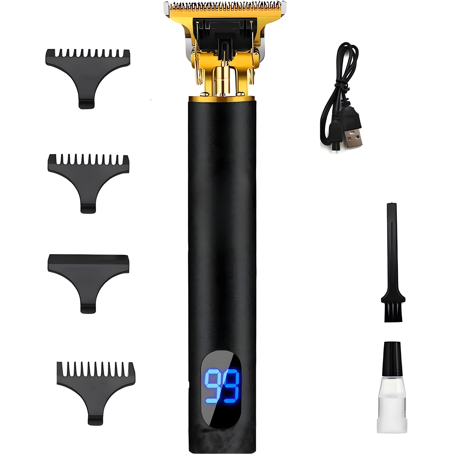 Električni šišač za kosu s USB punjenjem DE-39097 - Crna / Zlatna KP39097