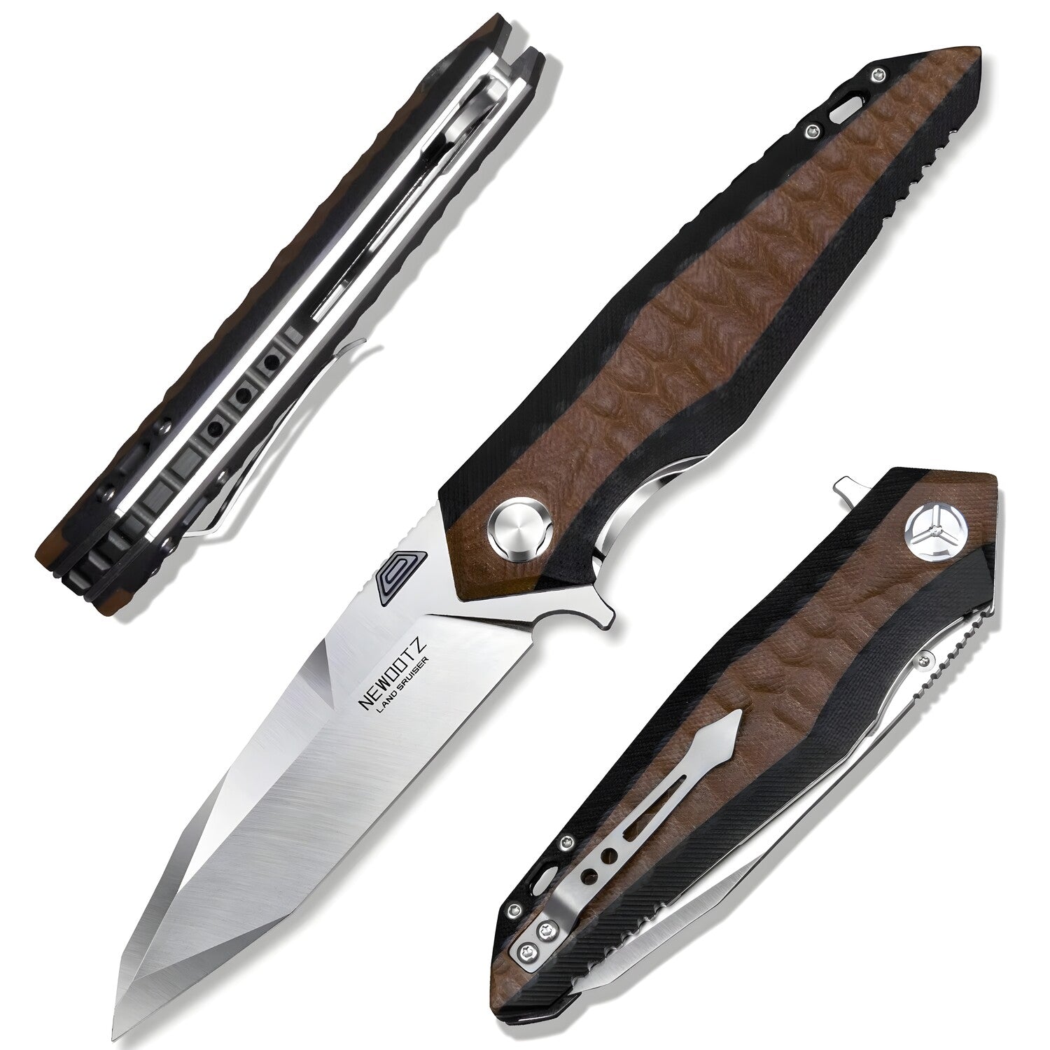 Lovački sklopivi nož HARAHU HA - 34138 - Crna / Smeđa KP34138