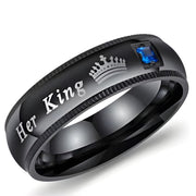 Prsten Her King - Crna / 59mm KP31830