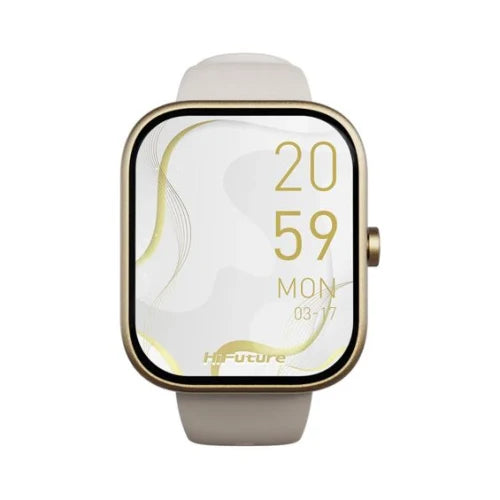 HiFuture LUME Smartwatch – Champagne Gold, 1.85" IPS Display & 100+ Sportmodi