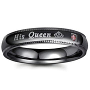 Prsten His Queen - Crna / 59mm KP32135