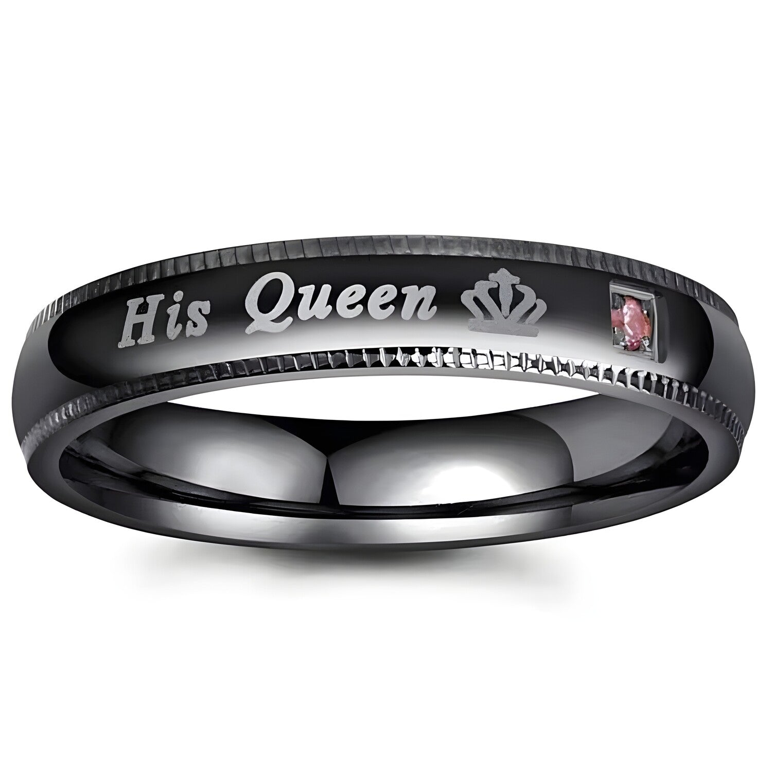 Prsten His Queen - Crna / 57mm KP32134