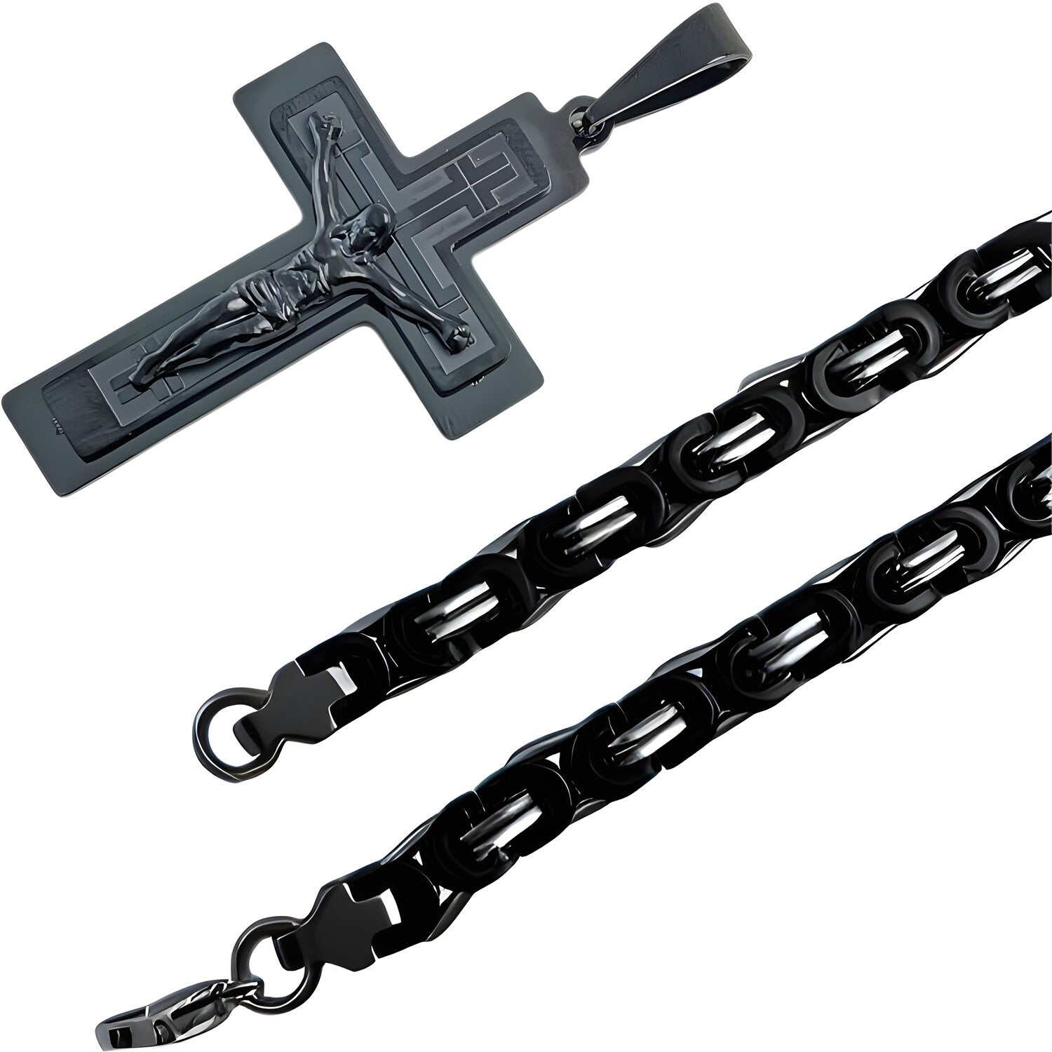 Muška ogrlica RE-38739 - Crna / 60cm KP38739