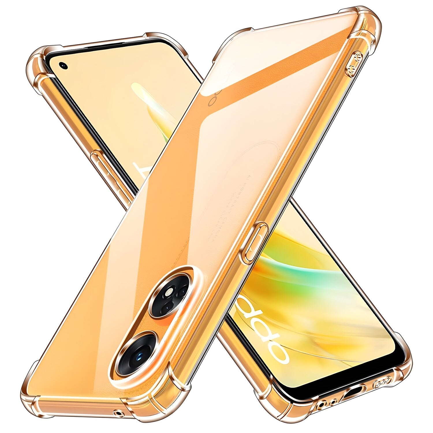 Silikonska futrola s ojačanim rubovima za Oppo Reno8 T 4G - Prozirna KP30042