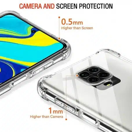 Techsuit Shockproof Clear Silicone prozirna maskica otporna na udarce za Xiaomi Redmi Note 9S / Note 9 Pro / Note 9 Pro Max