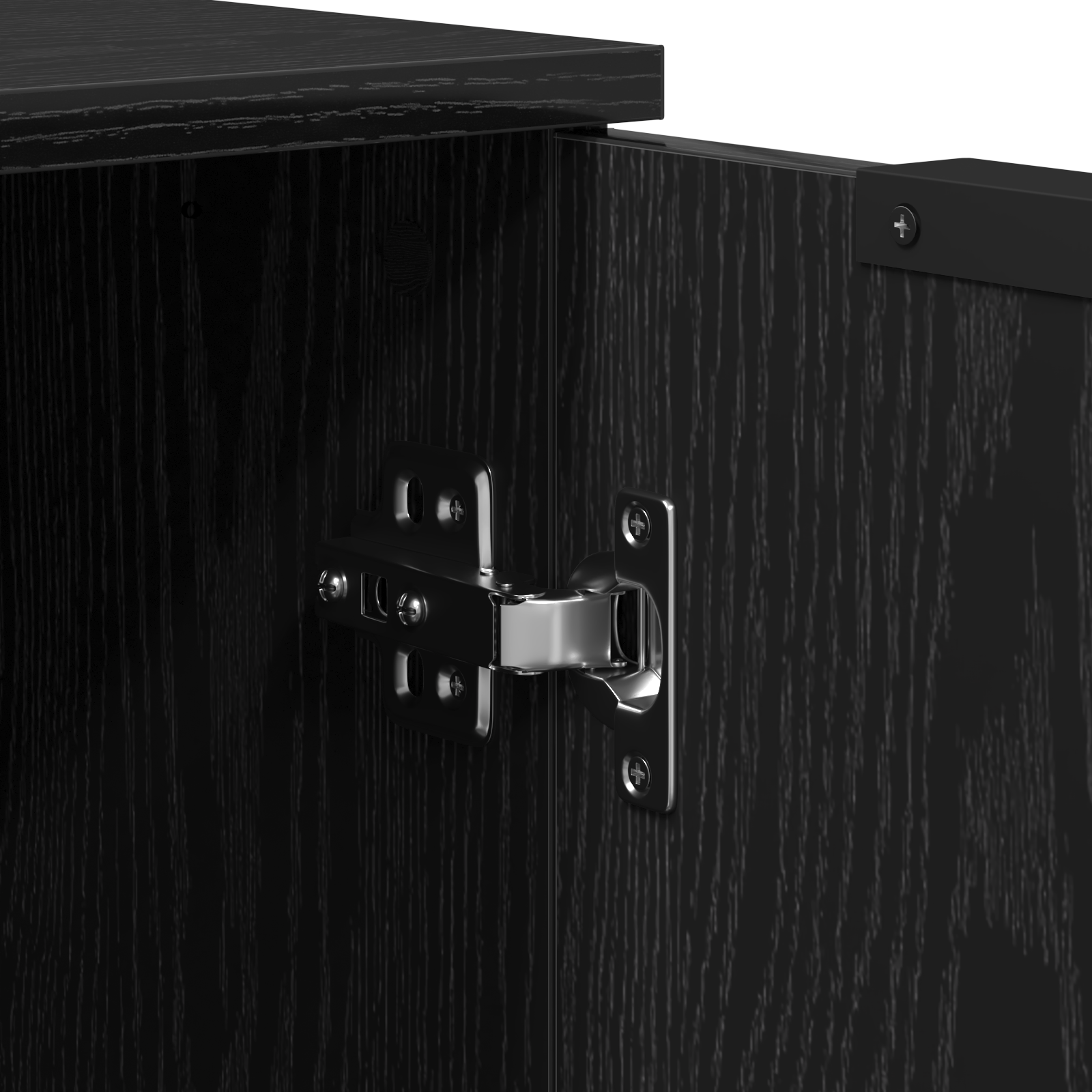 Kreveta 3 pcs Crni hrast Konstruirano drvo