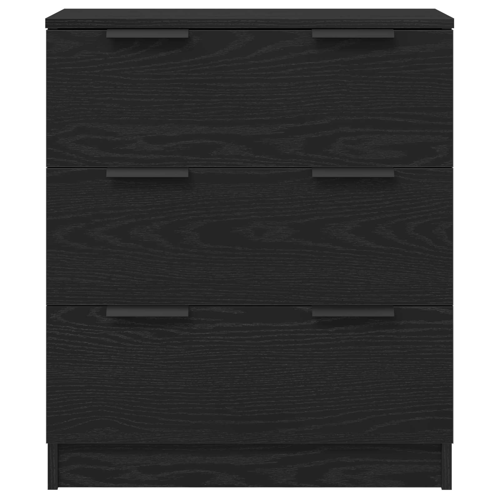 Kreveta 3 pcs Crni hrast 180 x 30 x 70 cm Konstruirano drvo