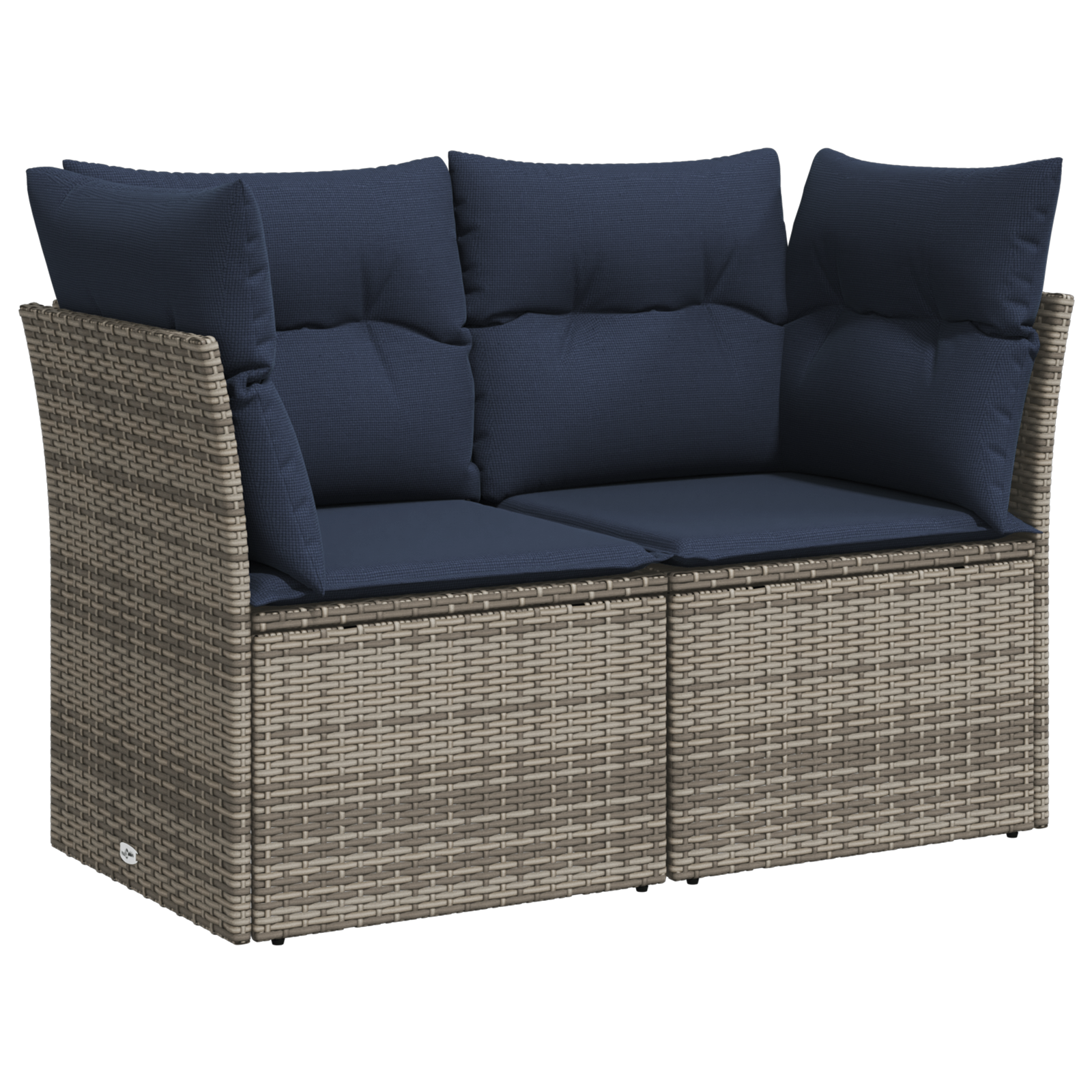 | Vrtni kauč | s jastukom Siva 124 x 62 x 69cm poliratan