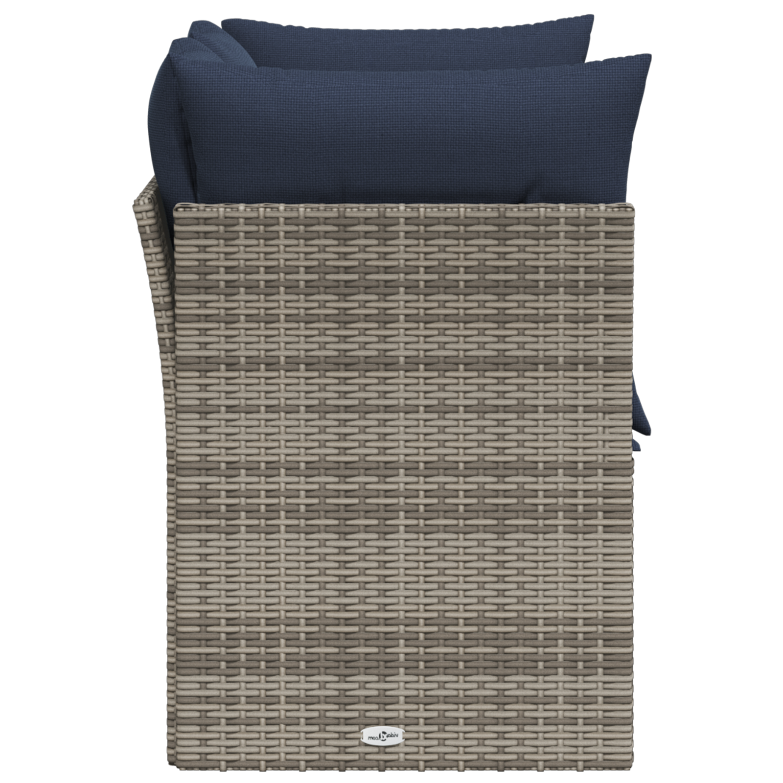 | Vrtni kauč | s jastukom Siva 124 x 62 x 69cm poliratan