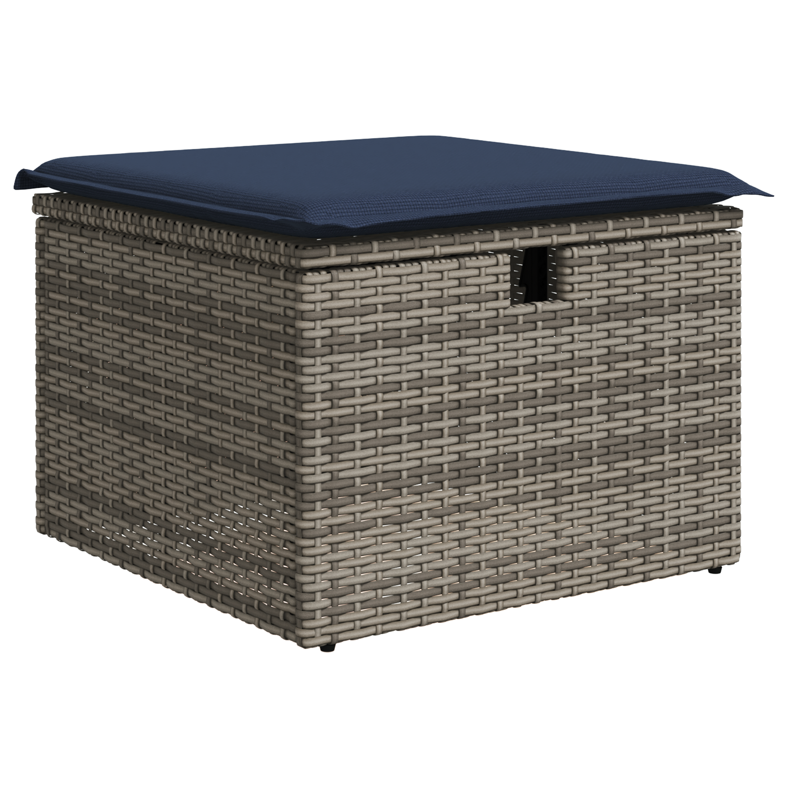 Vrtna stolica s jastukom Siva 55 x 55 x 37 cm poliratan