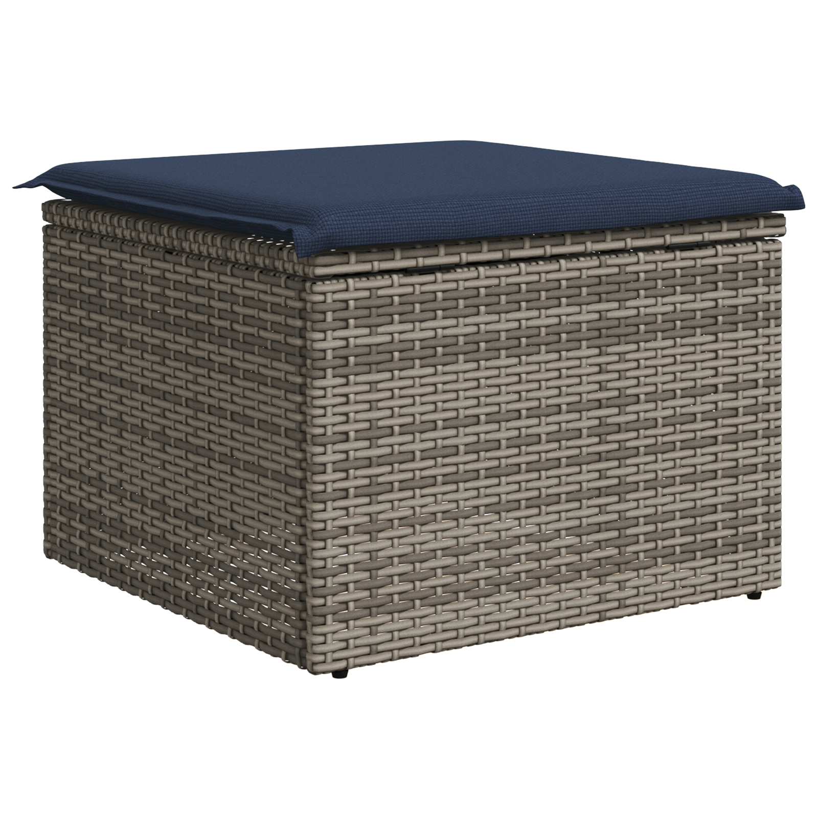 Vrtna stolica s jastukom Siva 55 x 55 x 37 cm poliratan