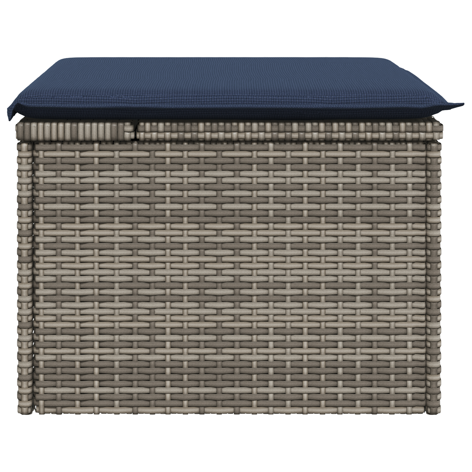 Vrtna stolica s jastukom Siva 55 x 55 x 37 cm poliratan