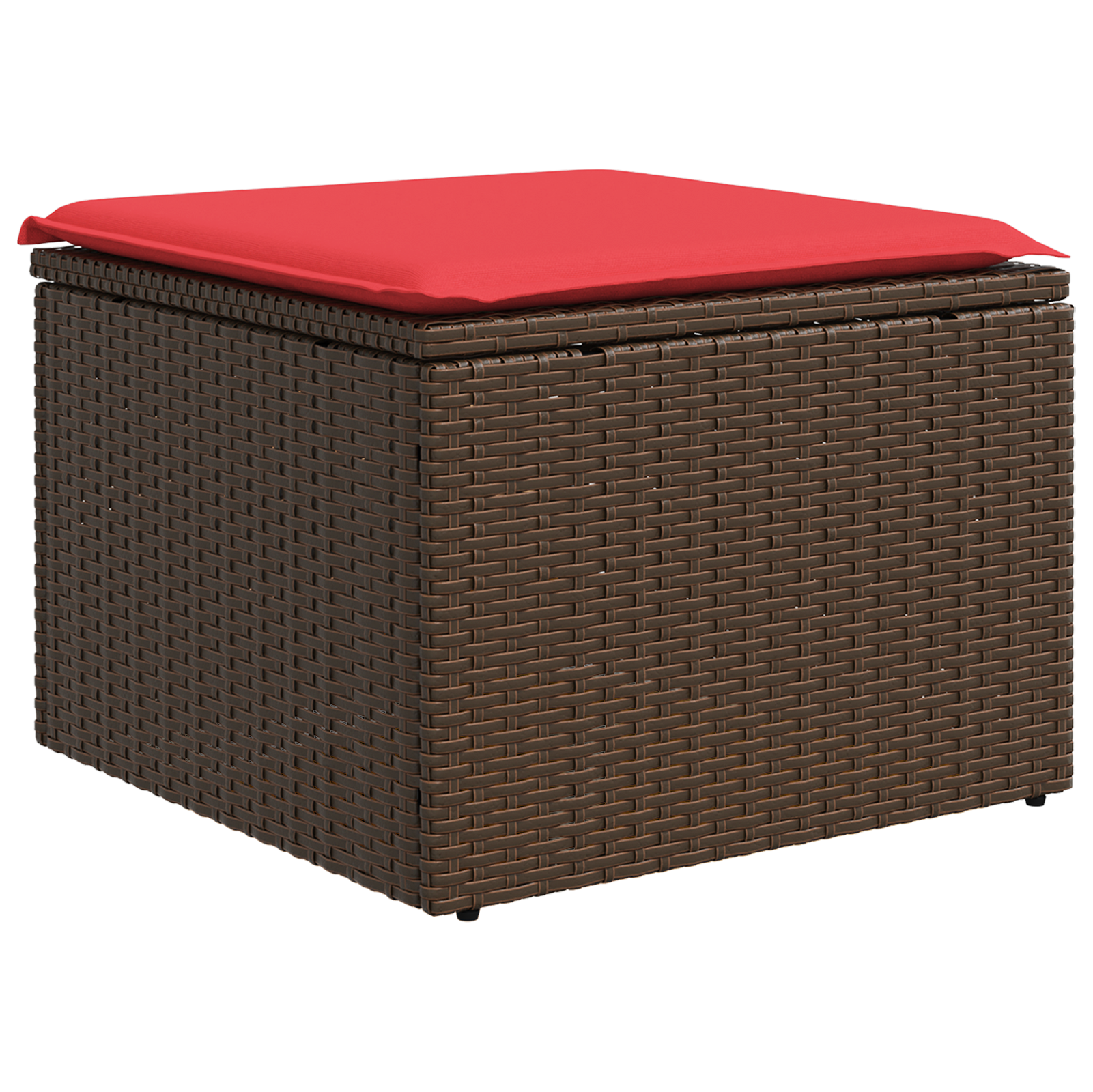 Vrtna stolica s jastukom smeđa 55x55x37 cm poli ratan