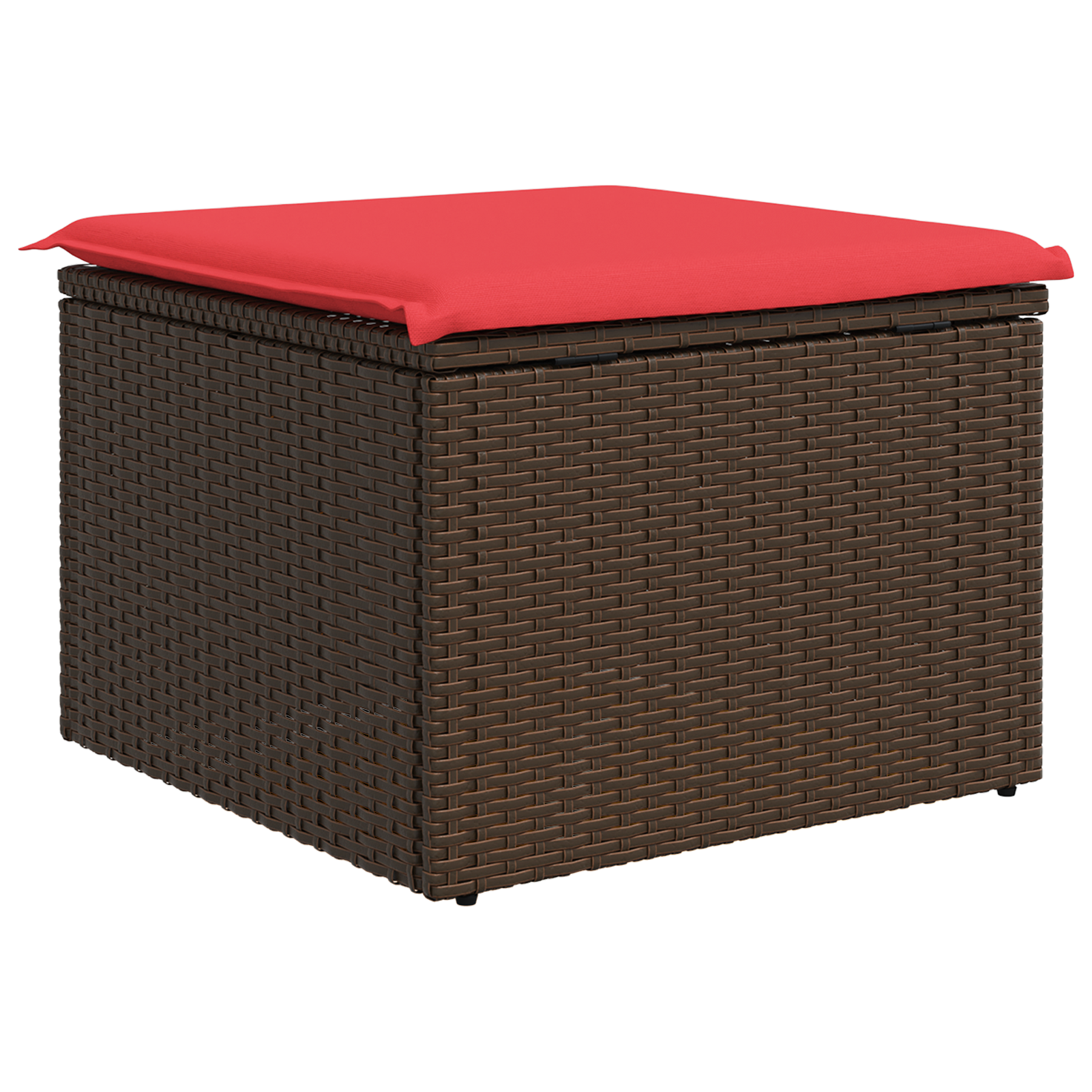 Vrtna stolica s jastukom smeđa 55x55x37 cm poli ratan