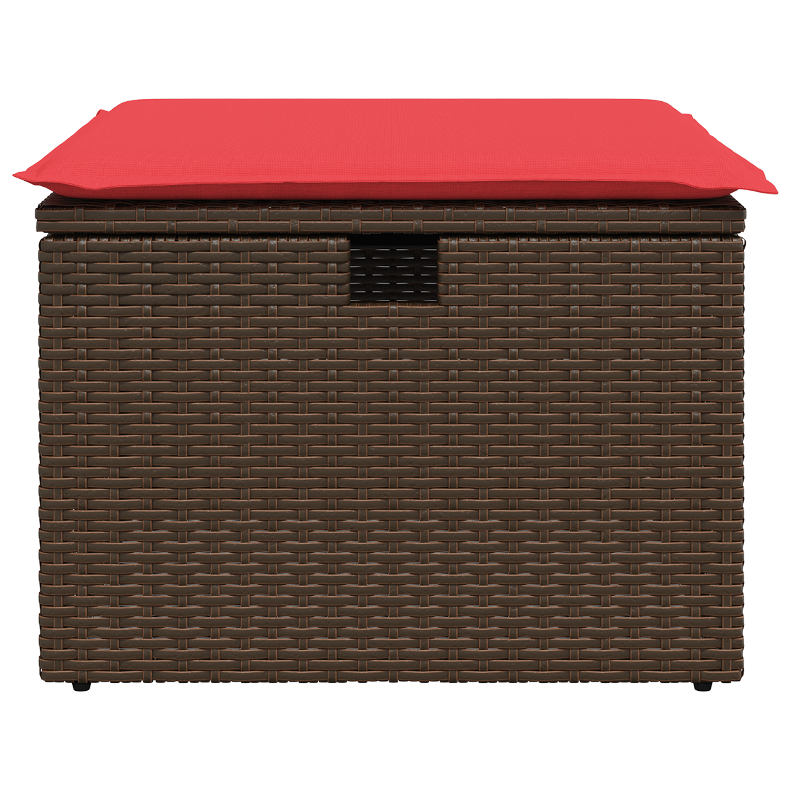 Vrtna stolica s jastukom smeđa 55x55x37 cm poli ratan