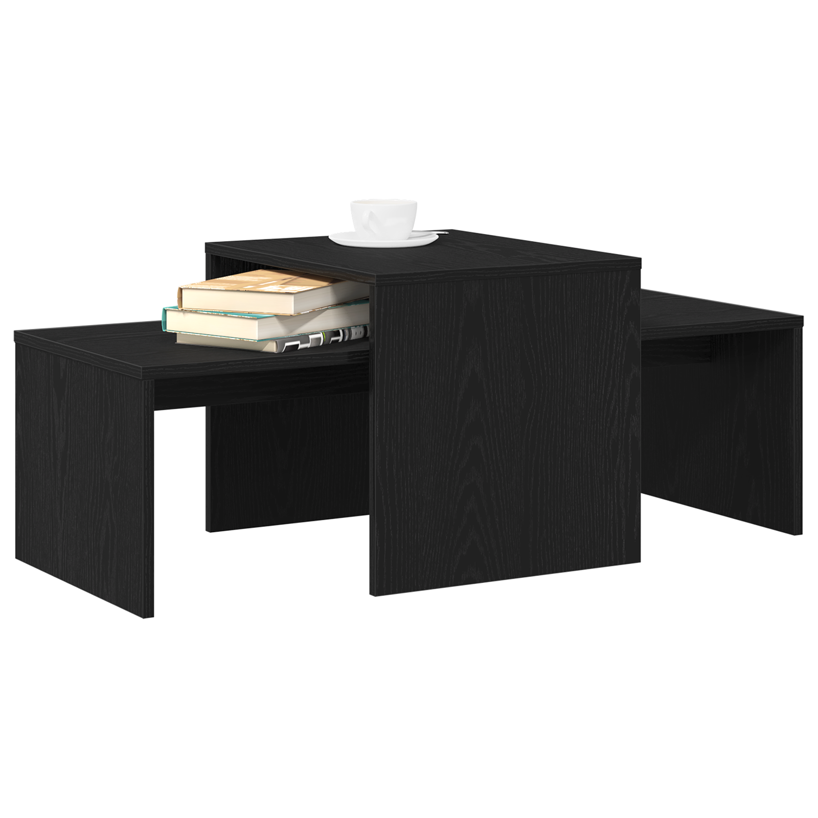 Stolovi za slaganje Crni hrast 100 x 48 x 40 cm