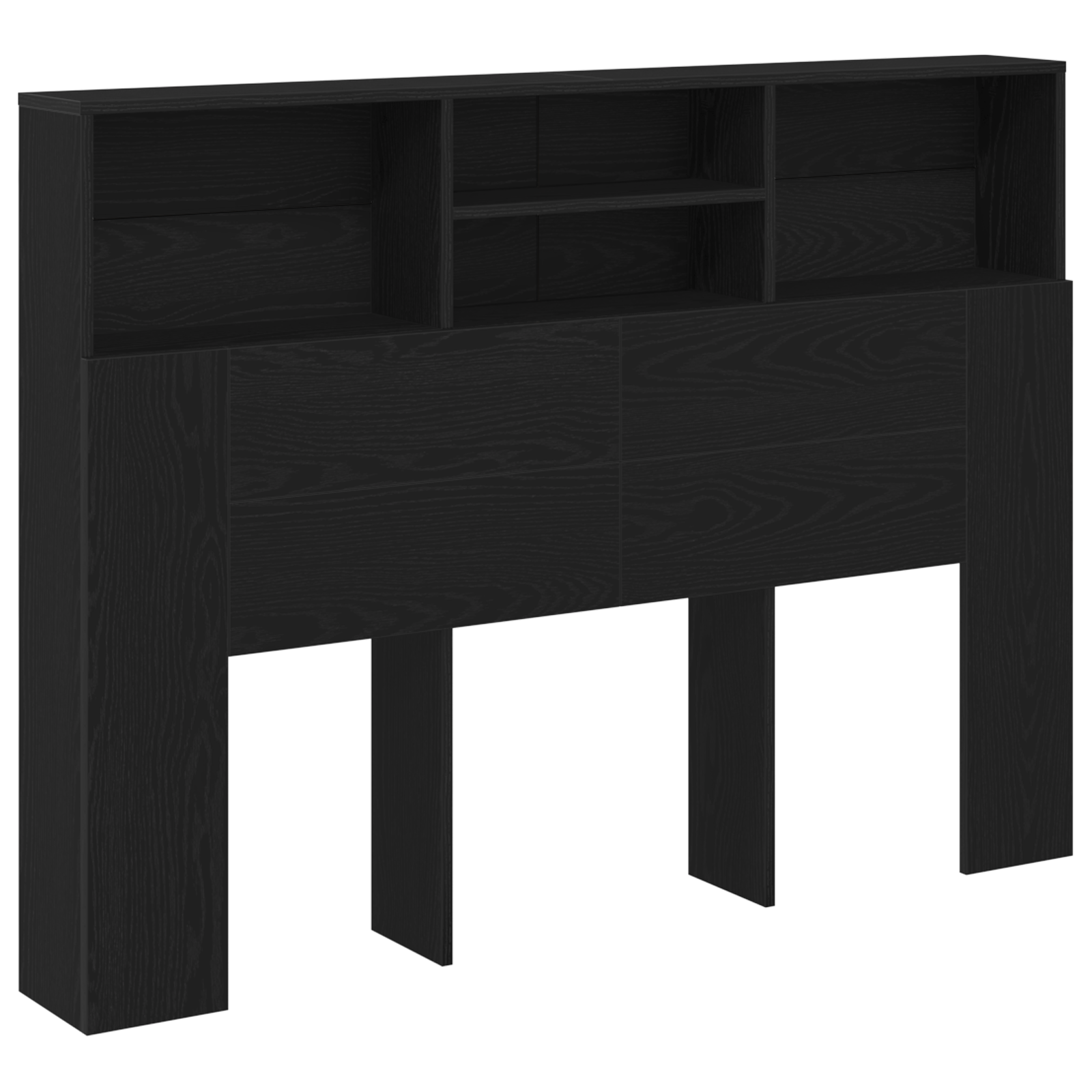 Glava kreveta s ormarićem Zidne Crni hrast 140 x 19 x 103,5 cm
