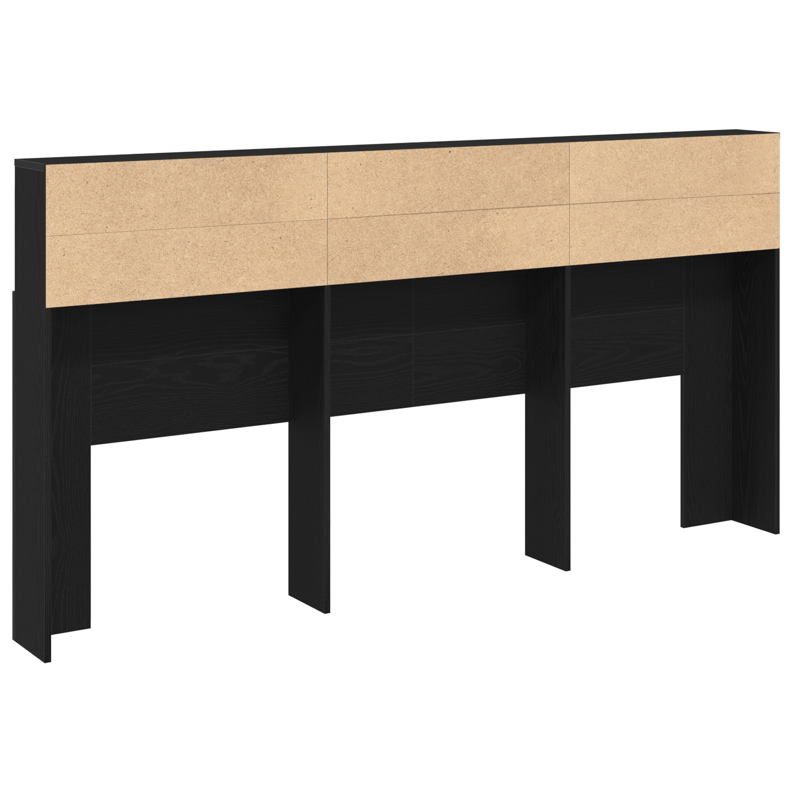 Glava kreveta s ormarićem Zidne Crni hrast 200 x 19 x 103,5 cm