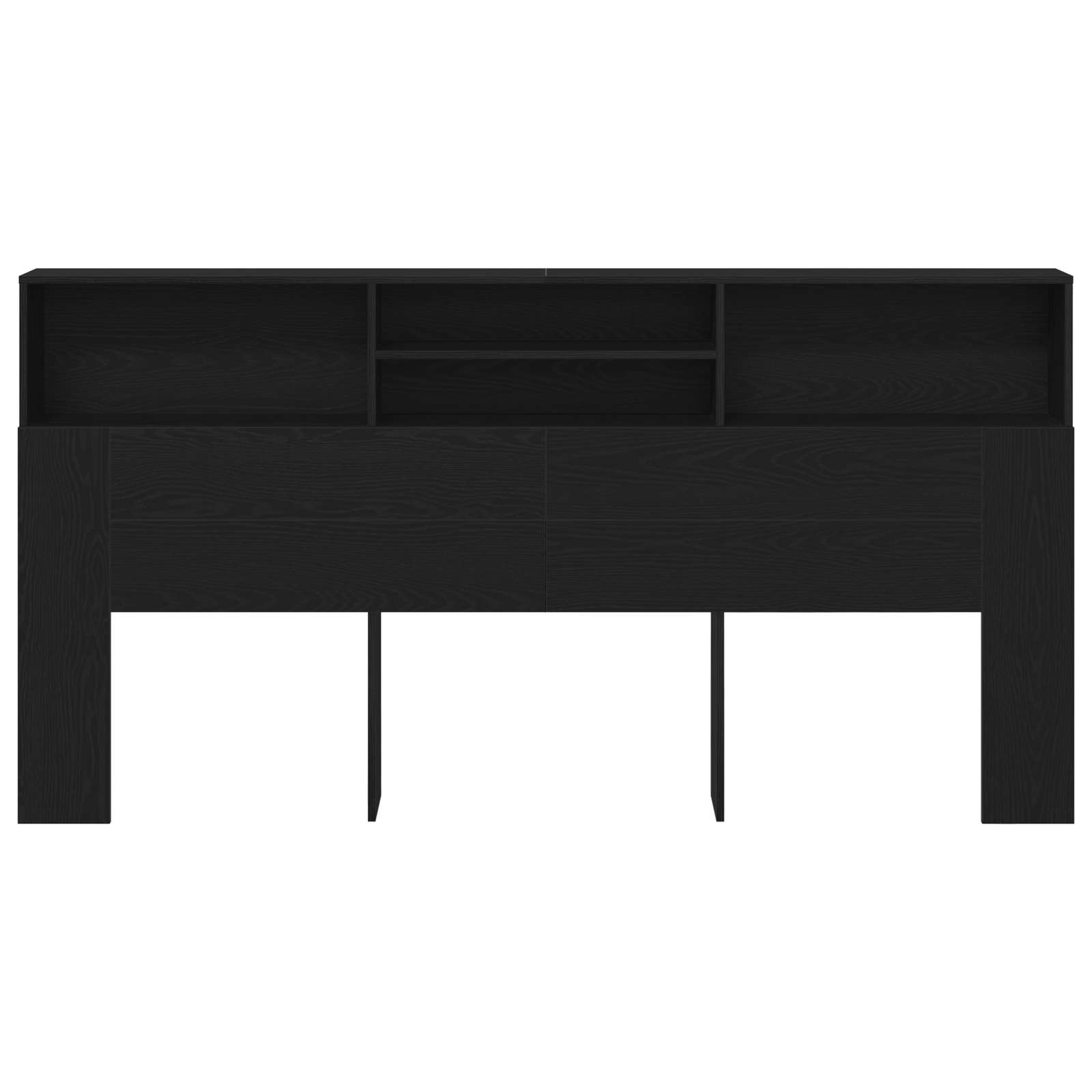 Glava kreveta s ormarićem Zidne Crni hrast 200 x 19 x 103,5 cm