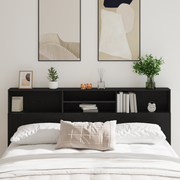Glava kreveta s ormarićem Zidne Crni hrast 200 x 19 x 103,5 cm