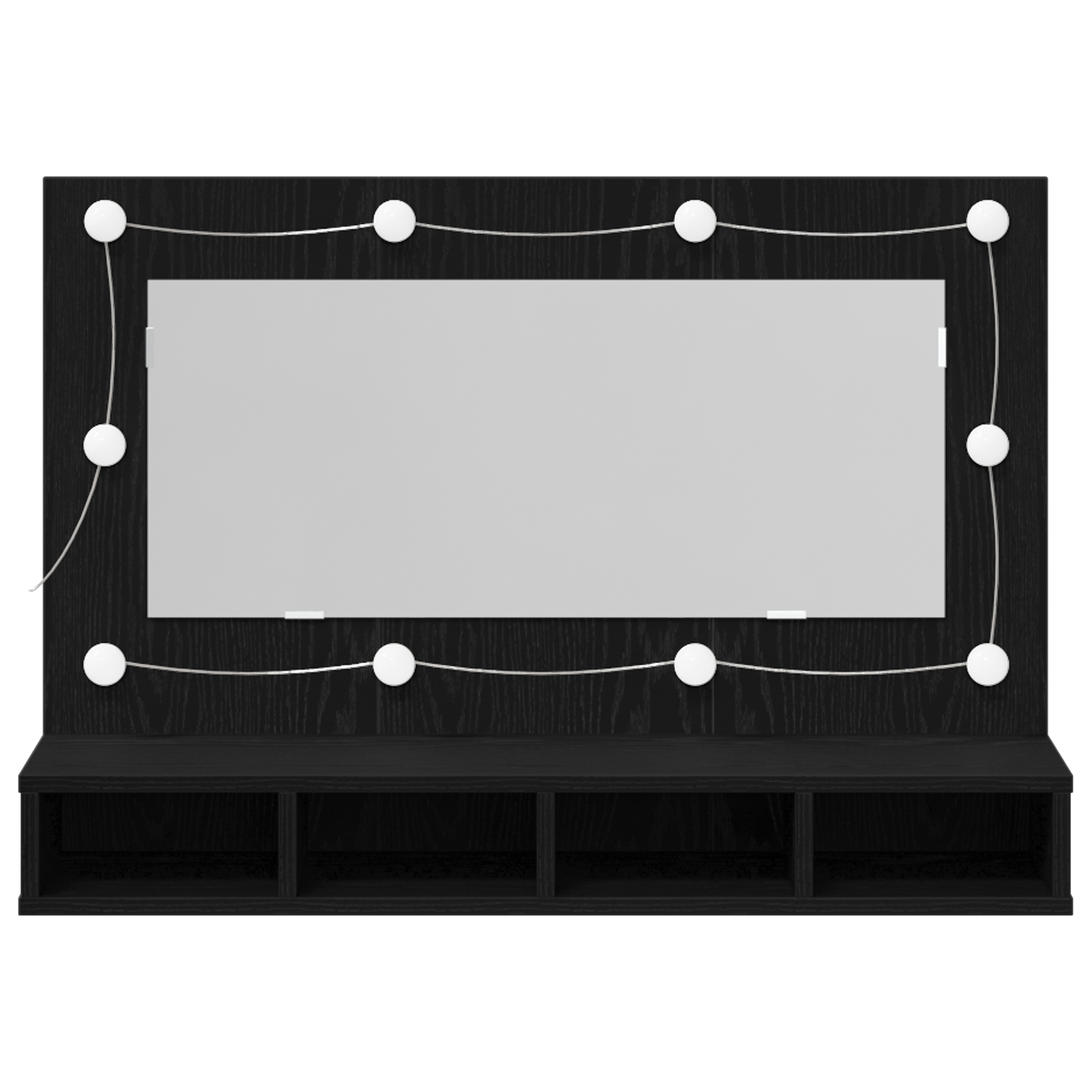 Ogledalo ormar Crni hrast 90 x 31,5 x 62 cm Konstruirano drvo
