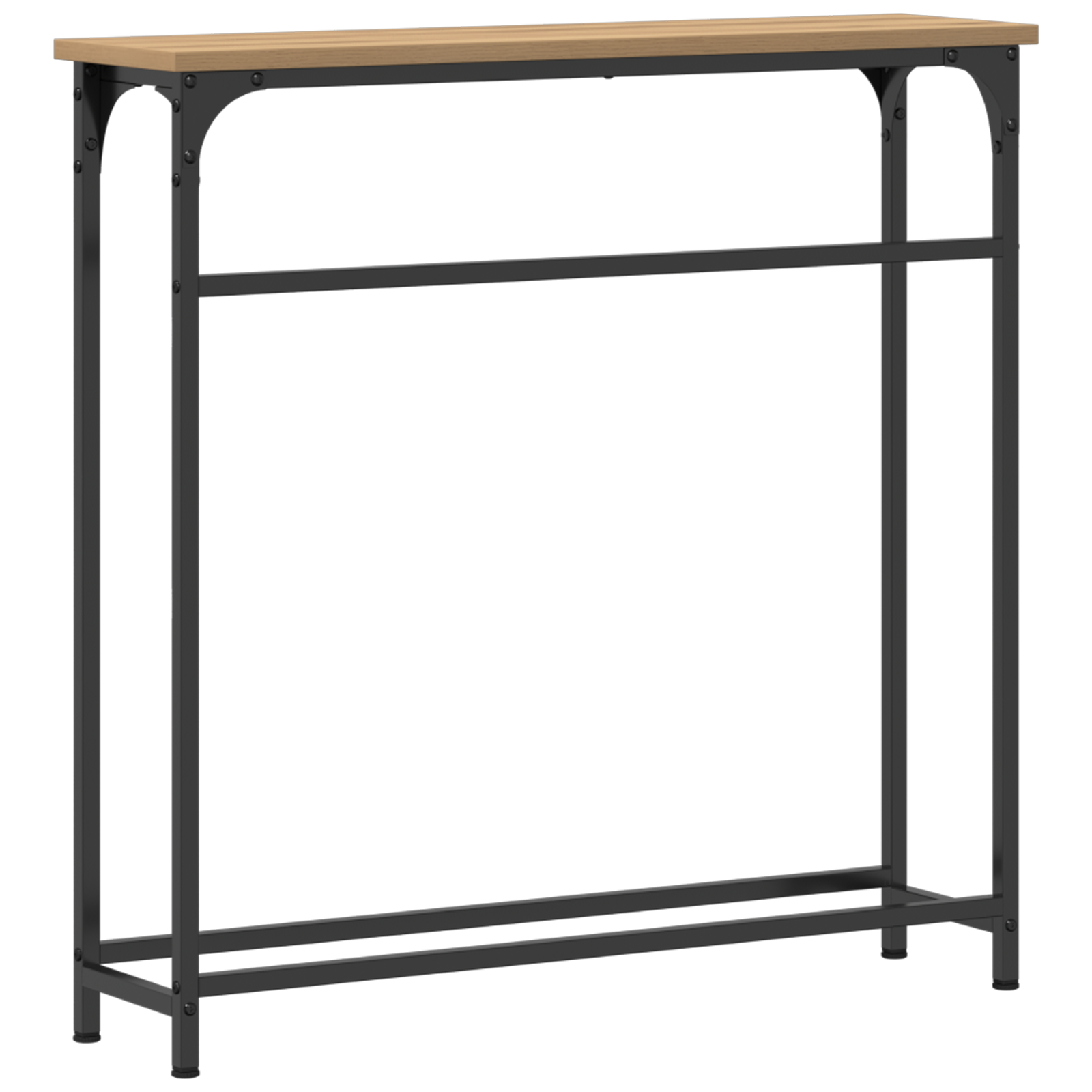 Konzolna stolica s policom Umjetnički hrast 75 x 19,5 x 75 cm