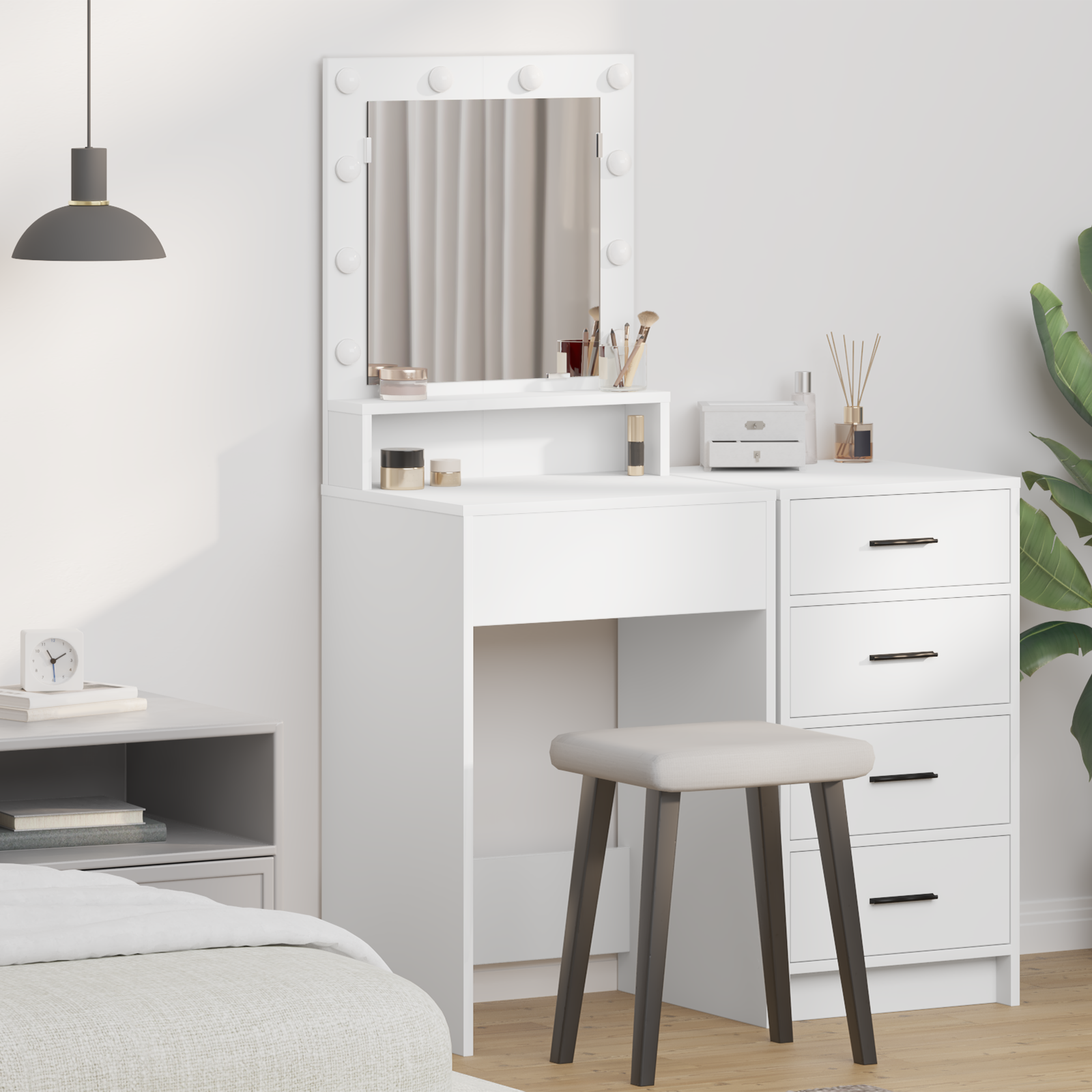 Toaletni stol Bijelo 50 x 41 x 135 cm Konstruirano drvo