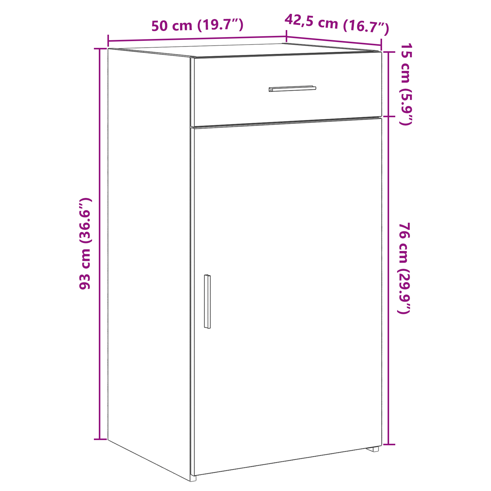 Kreveta s ladicama Staro drvo 50 x 42,5 x 93 cm