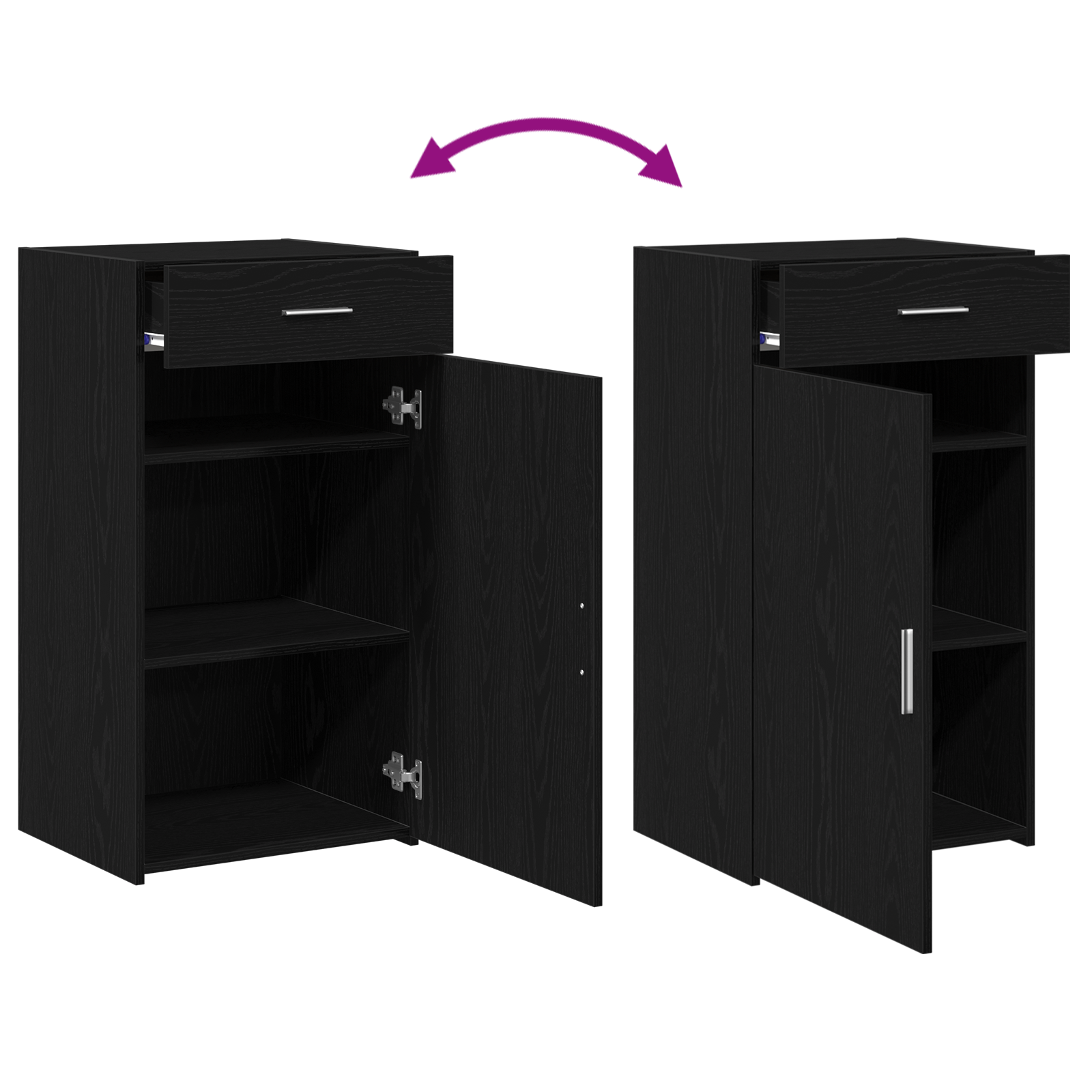 Kreveta s ladicama Crni hrast 50 x 42,5 x 93 cm