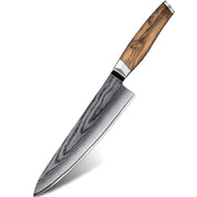 Damaskasti kuhinjski nož ZE-37557 - Chef / Smeđa KP37557
