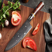 Damaskasti kuhinjski nož KA-14040 - Chef / Smeđa KP14040