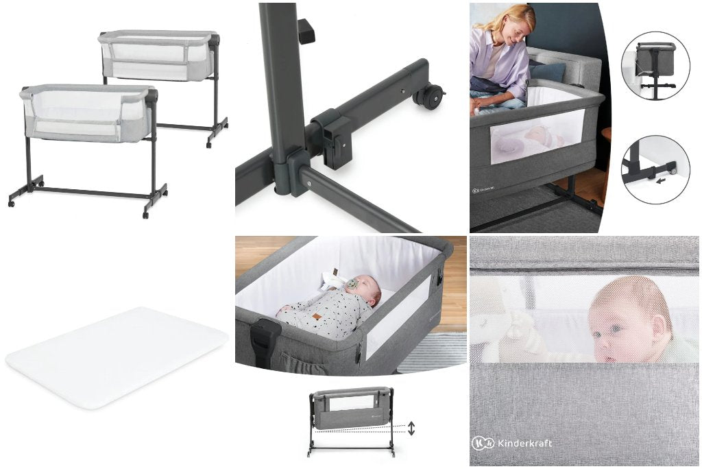 Kinderkraft Krevetić Nestee UP 2 - Svijetlo siva