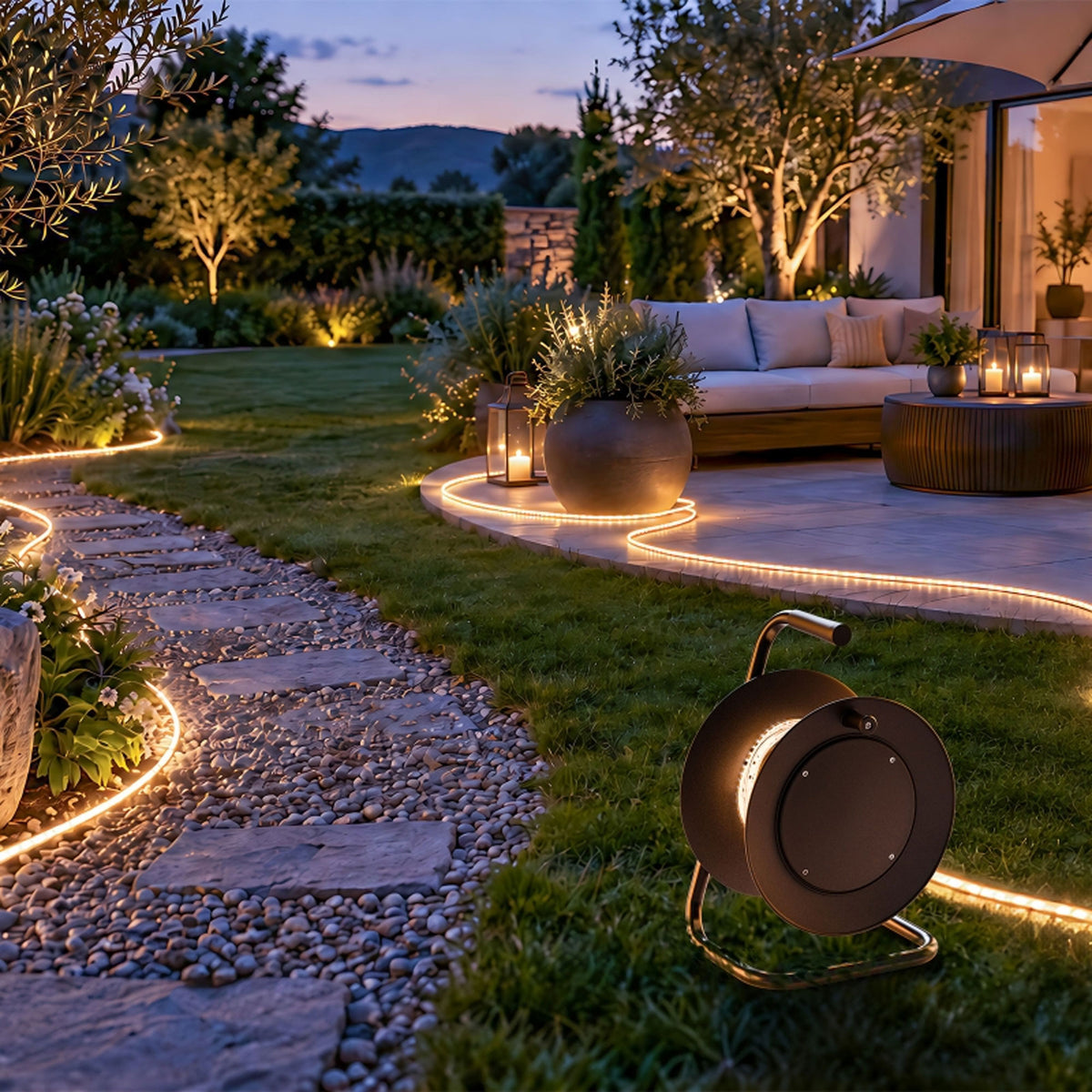 LED motalica 2835 230V 120LED 8W/m 600lm/m NW 8mm IP65 50met