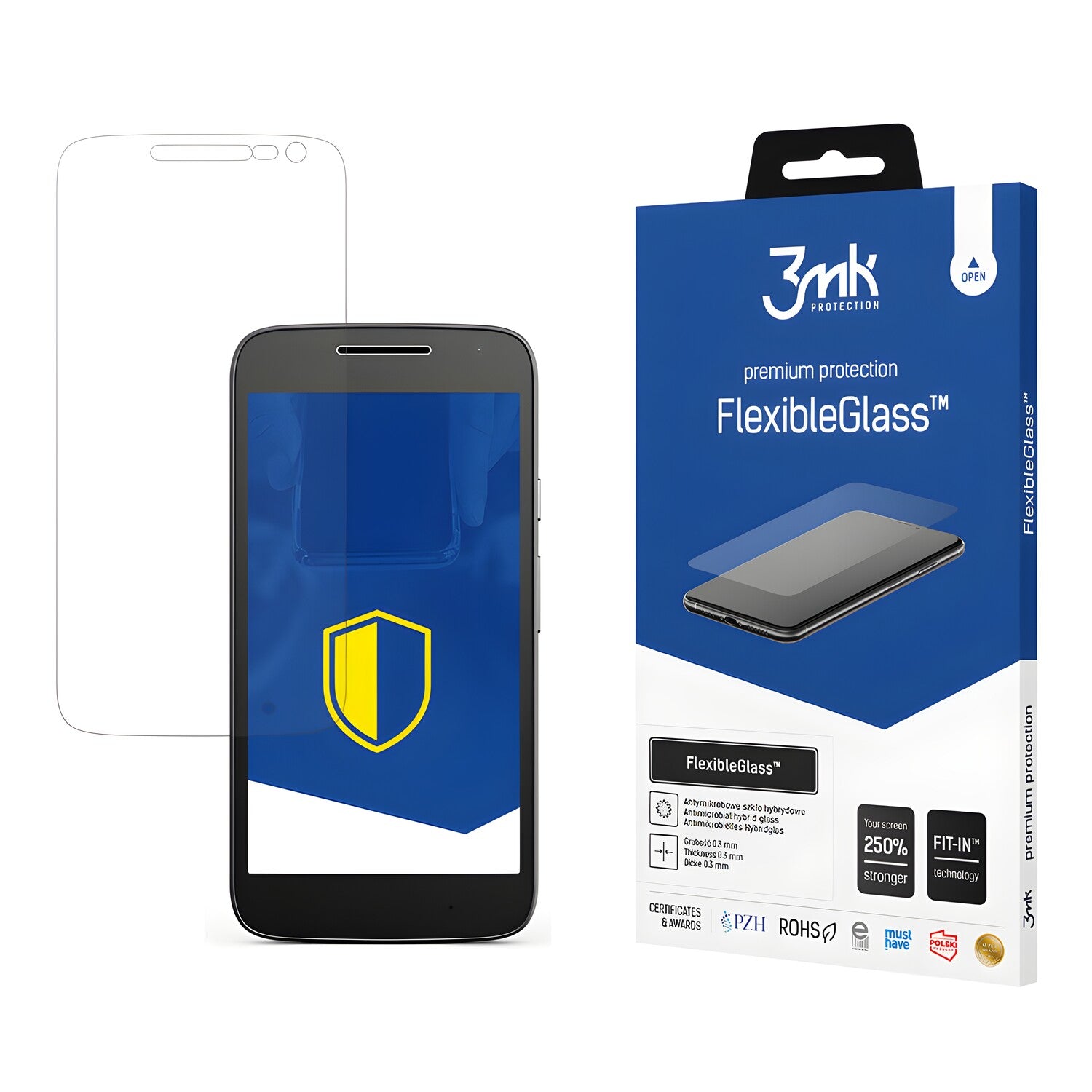 Zaštitno hibridno staklo 3mk FlexibleGlass za Lenovo Moto G4 Play - Prozirna KP22649