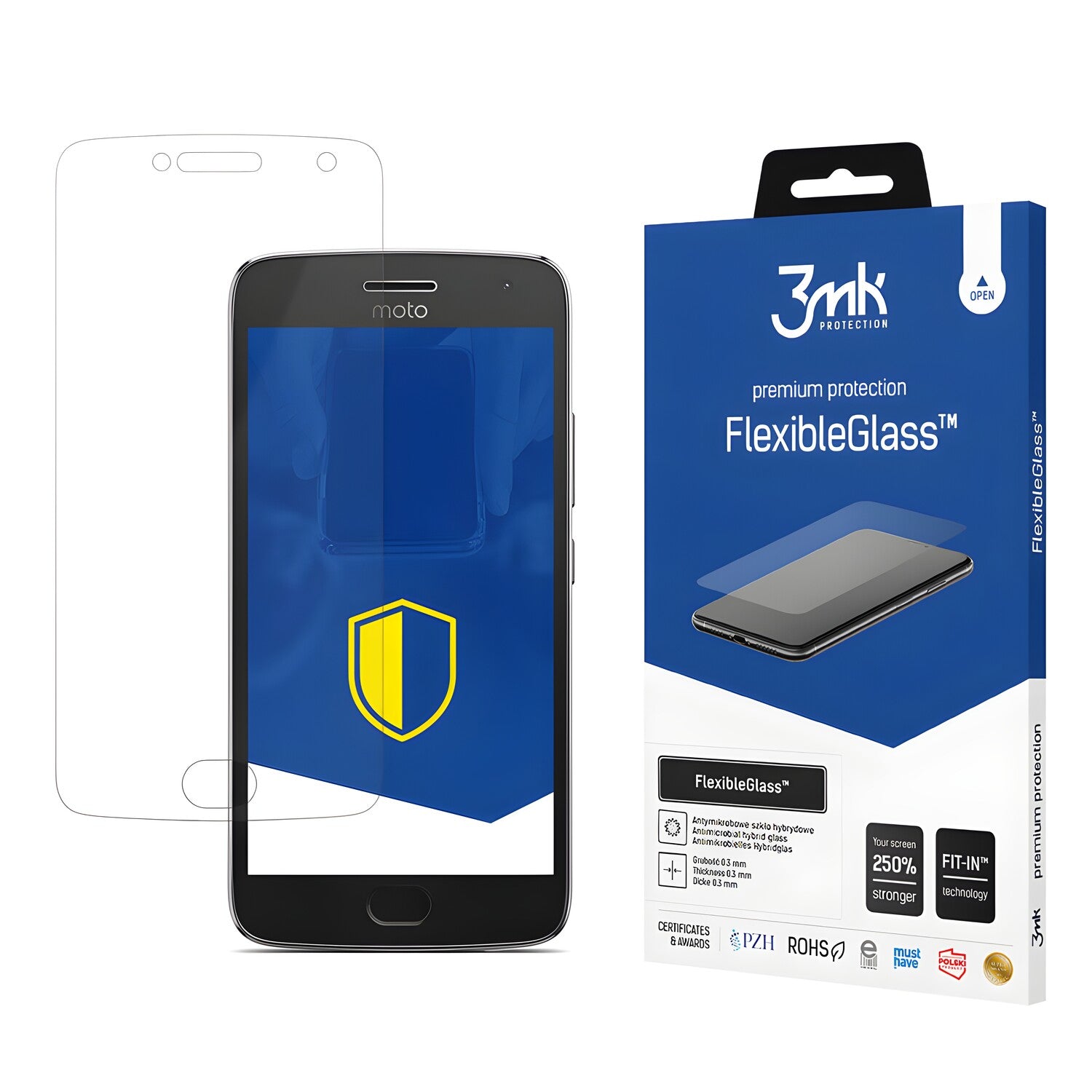 Zaštitno hibridno staklo 3mk FlexibleGlass za Motorola Moto G5 Plus - Prozirna KP22595