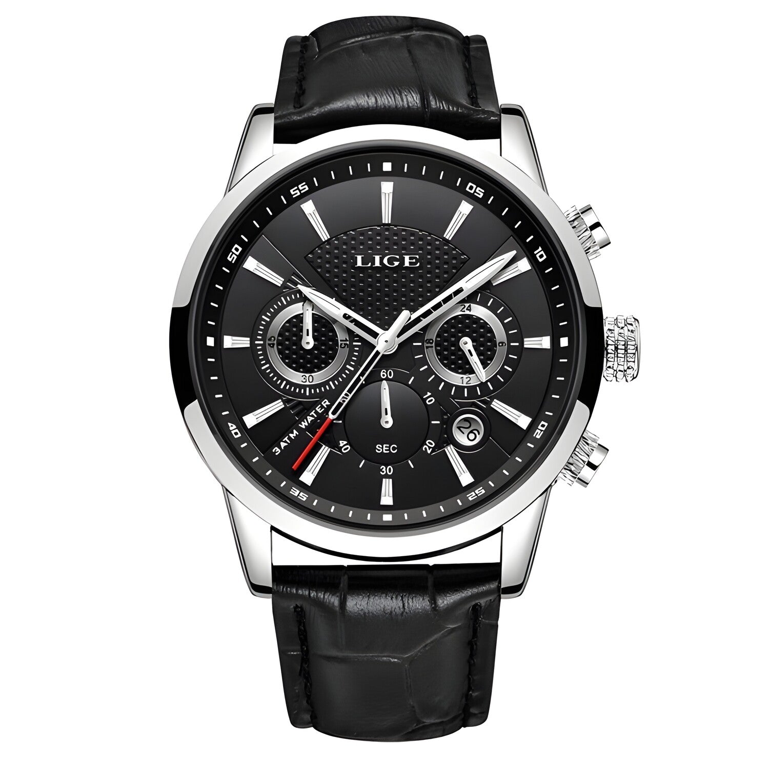 Sat LIGE EL-14626 - Crna / Srebrna KP14626
