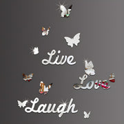 Ogledalne samoljepljive naljepnice za zid - Live, Love, Laugh KP16817
