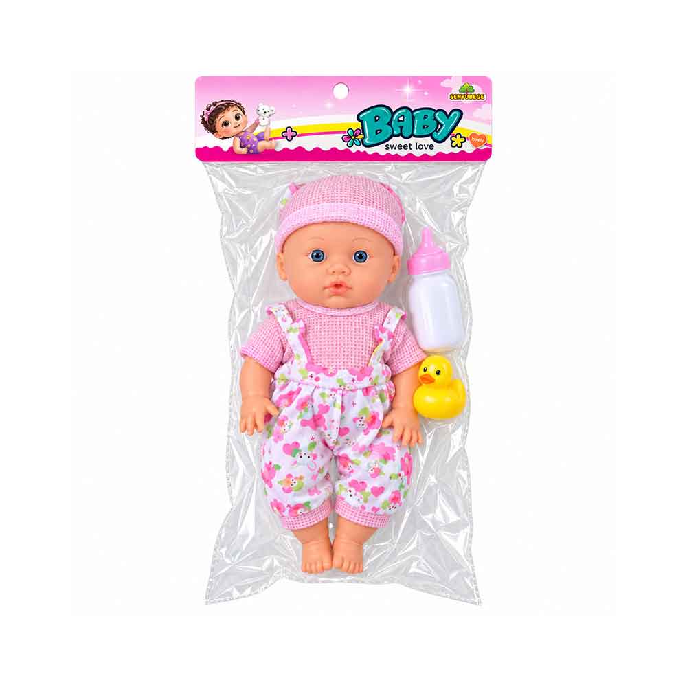 Lutka Beba na baterije 34cm sa flašicom i patkicom - Baby Sweet Love - Model 03