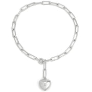 Ogrlica Massive Heart - Srebrna KP32673