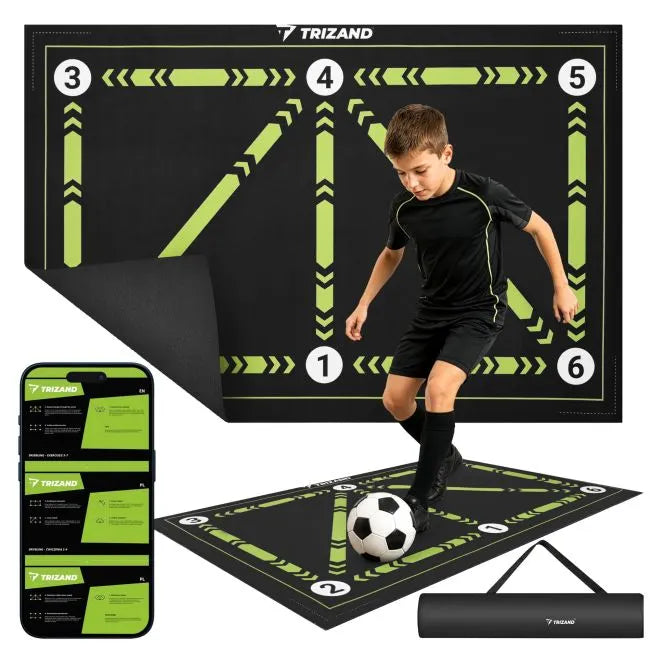 Podloga za nogometni trening + vježbe + torba, 60 × 90 cm