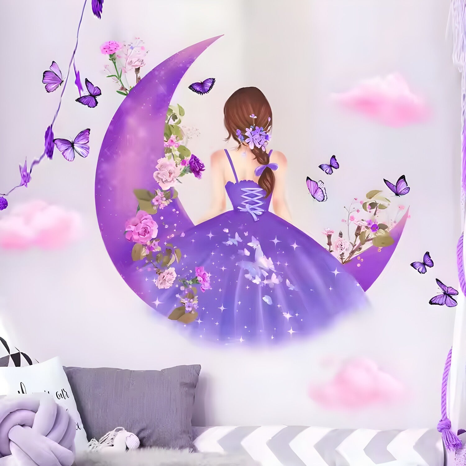 Naljepnica za zid / Tapeta Moon Girl KP34640