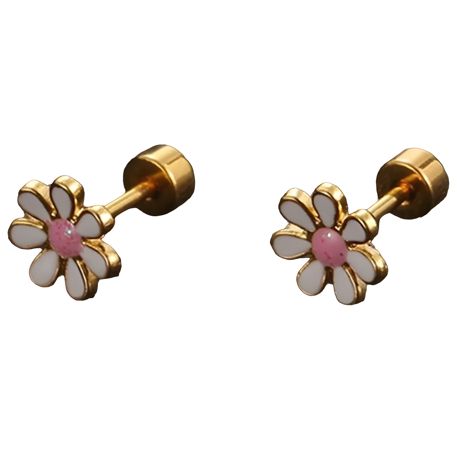 Naušnica Flower - Zlatna / Bijela KP21748