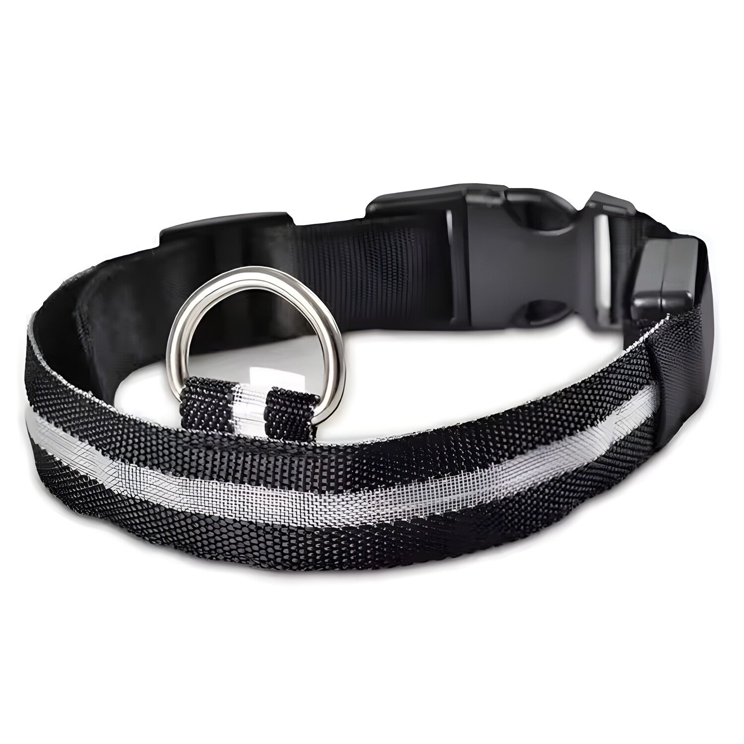 Svjetleći ovratnik za psa s USB punjenjem - Crna / XL KP30726