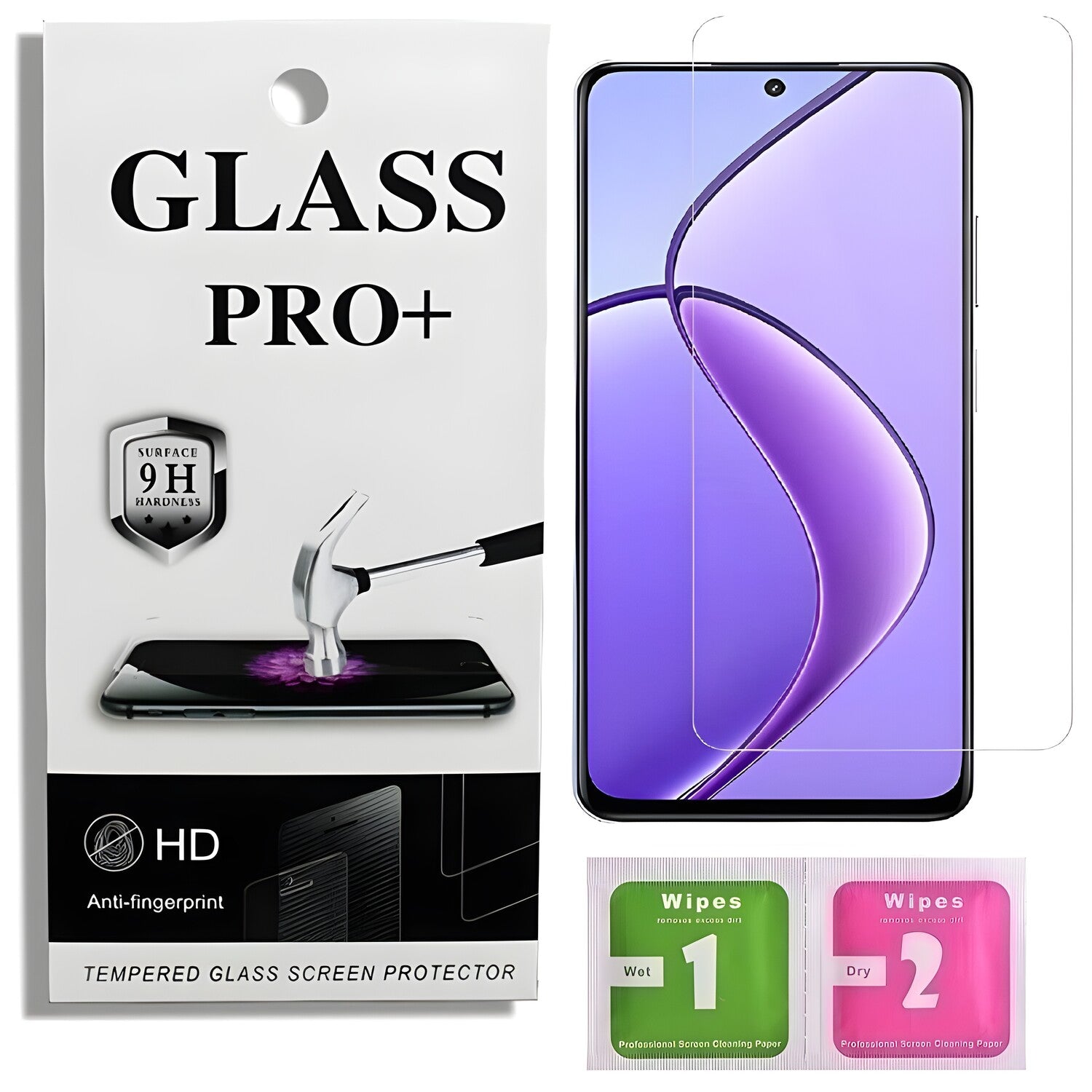 Prémično zaštitno staklo 9D Izmael za Realme 12 Plus - Prozirna KP33642