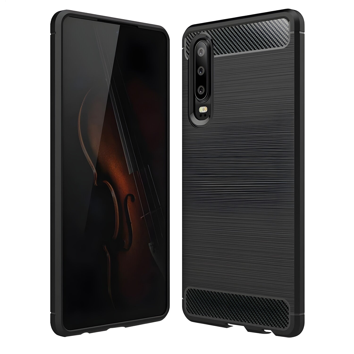 Futrola Carbon Shield TPU za Huawei P30 - Crna KP9455