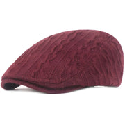 Muška pletena beretka - Bordo KP25673