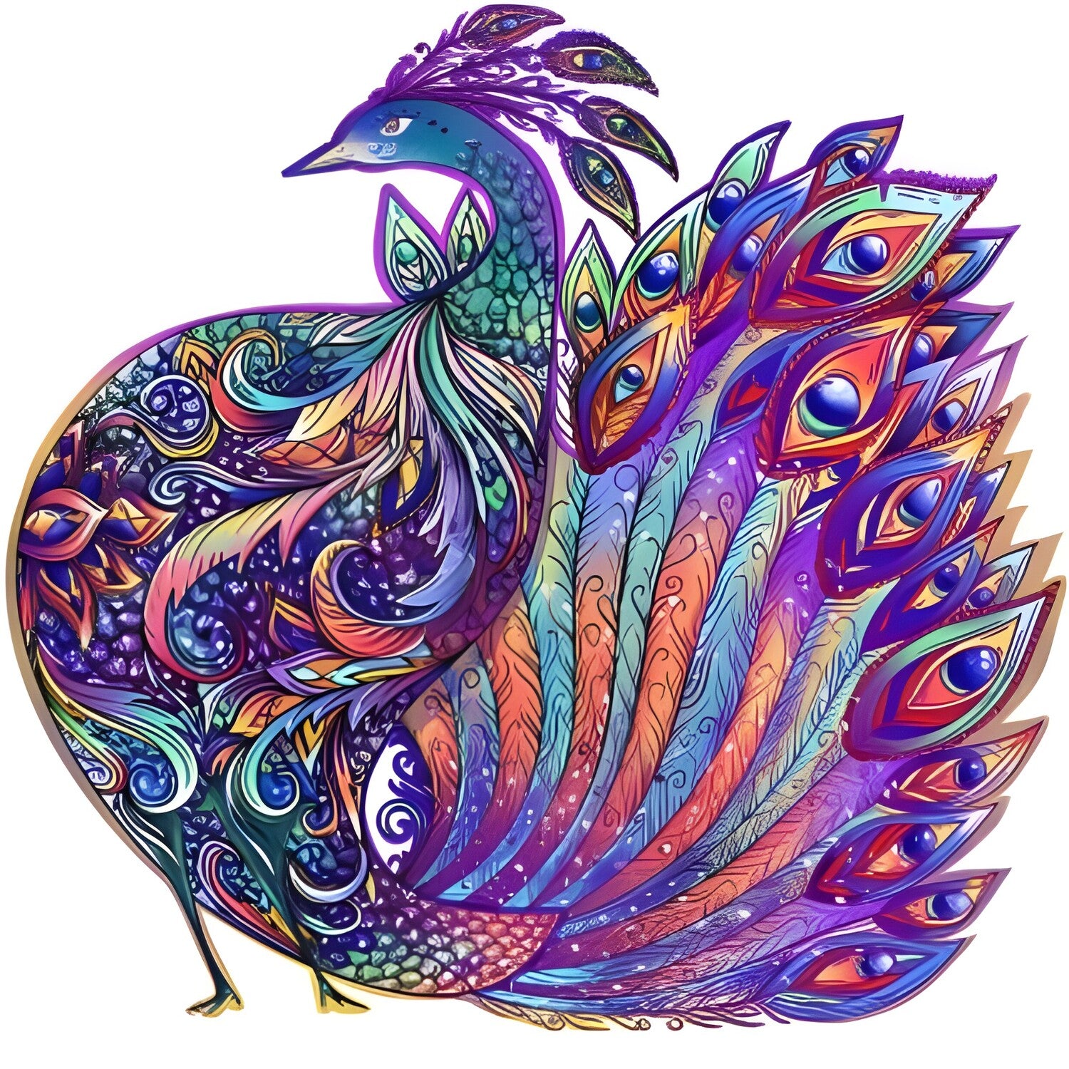 Drvene puzzle - Peafowl / M KP22007